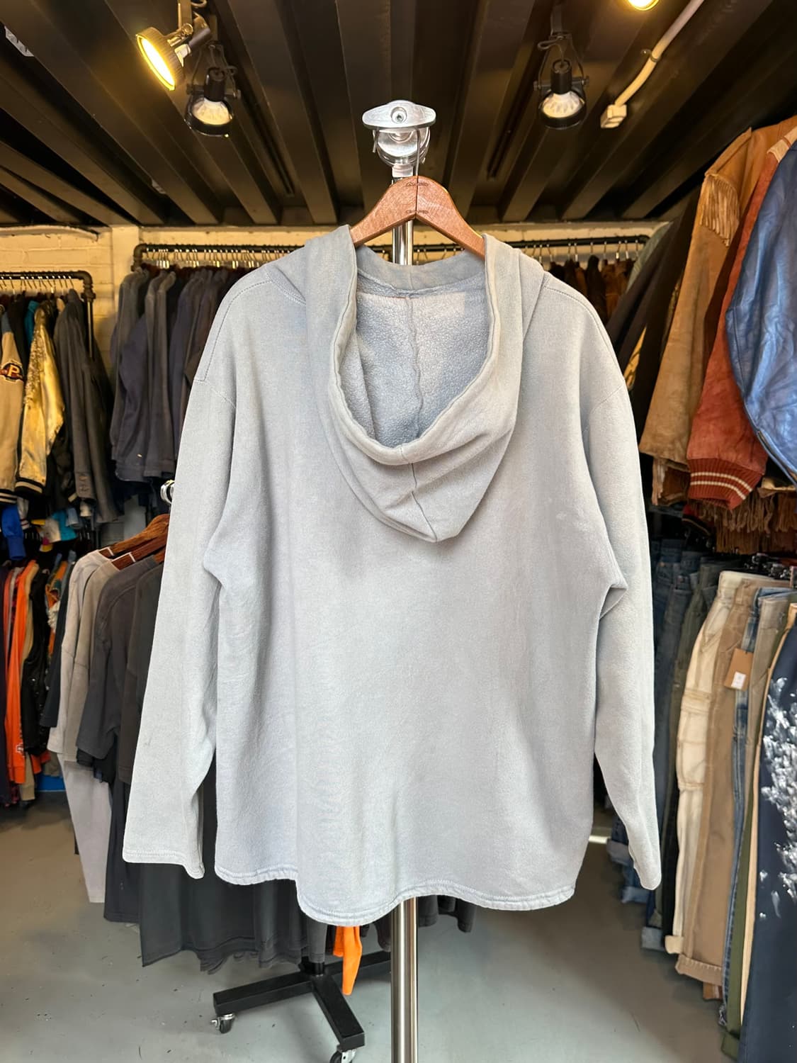 80s 스투시 로고 스웻 후드 made in usa 상품이미지2