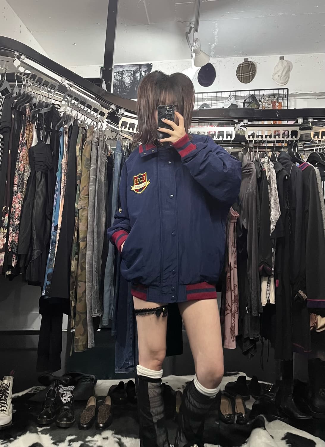 미즈노 네이비 봄버자켓 상품이미지1
