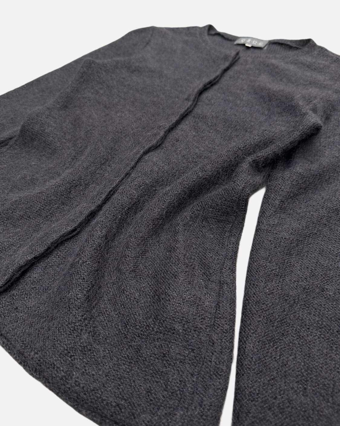 OZOC charcoal mohair wool cardigan 상품이미지2