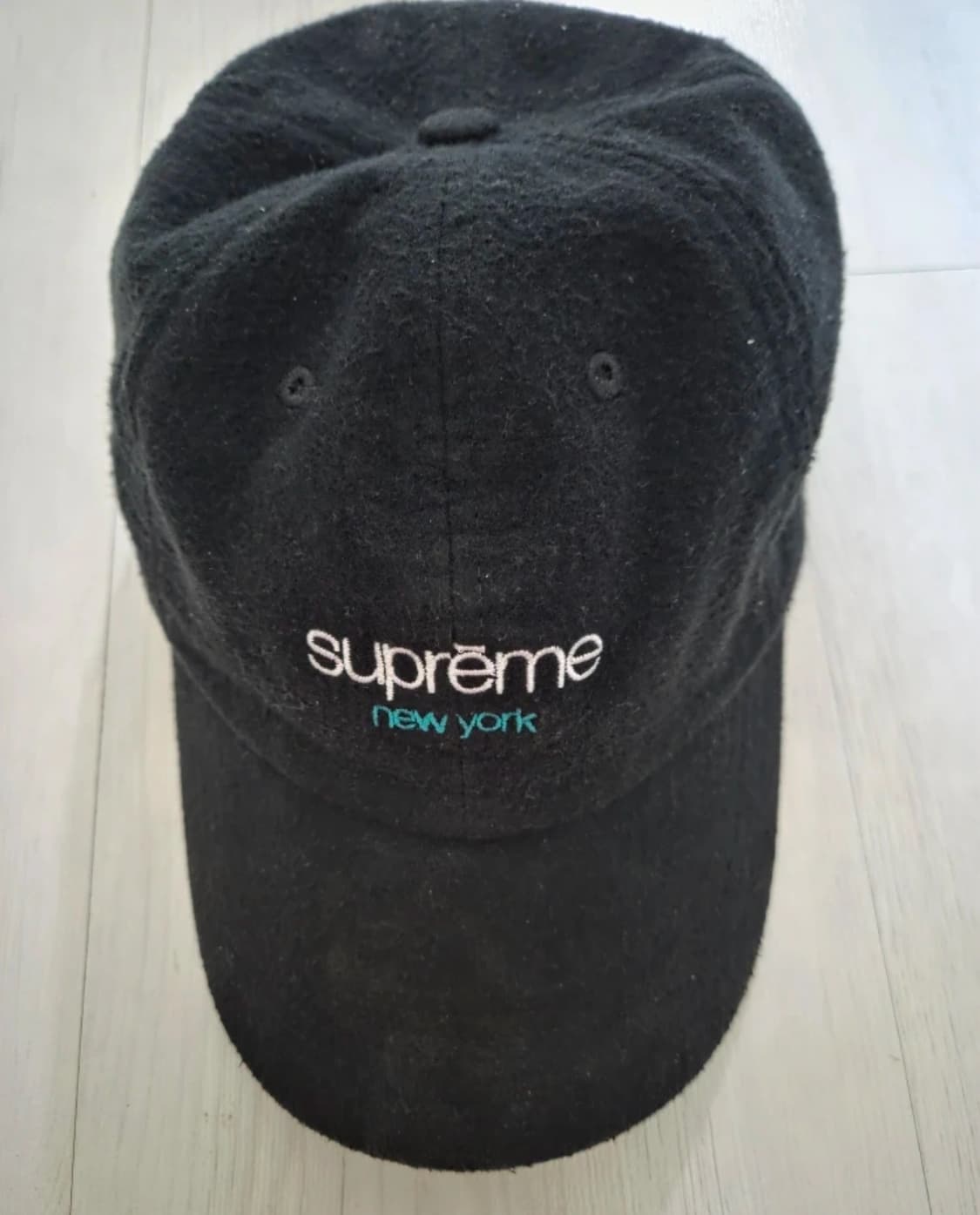 슈프림 워시드 플란넬 6-패널 캡 블랙 - 23FW 상품이미지2