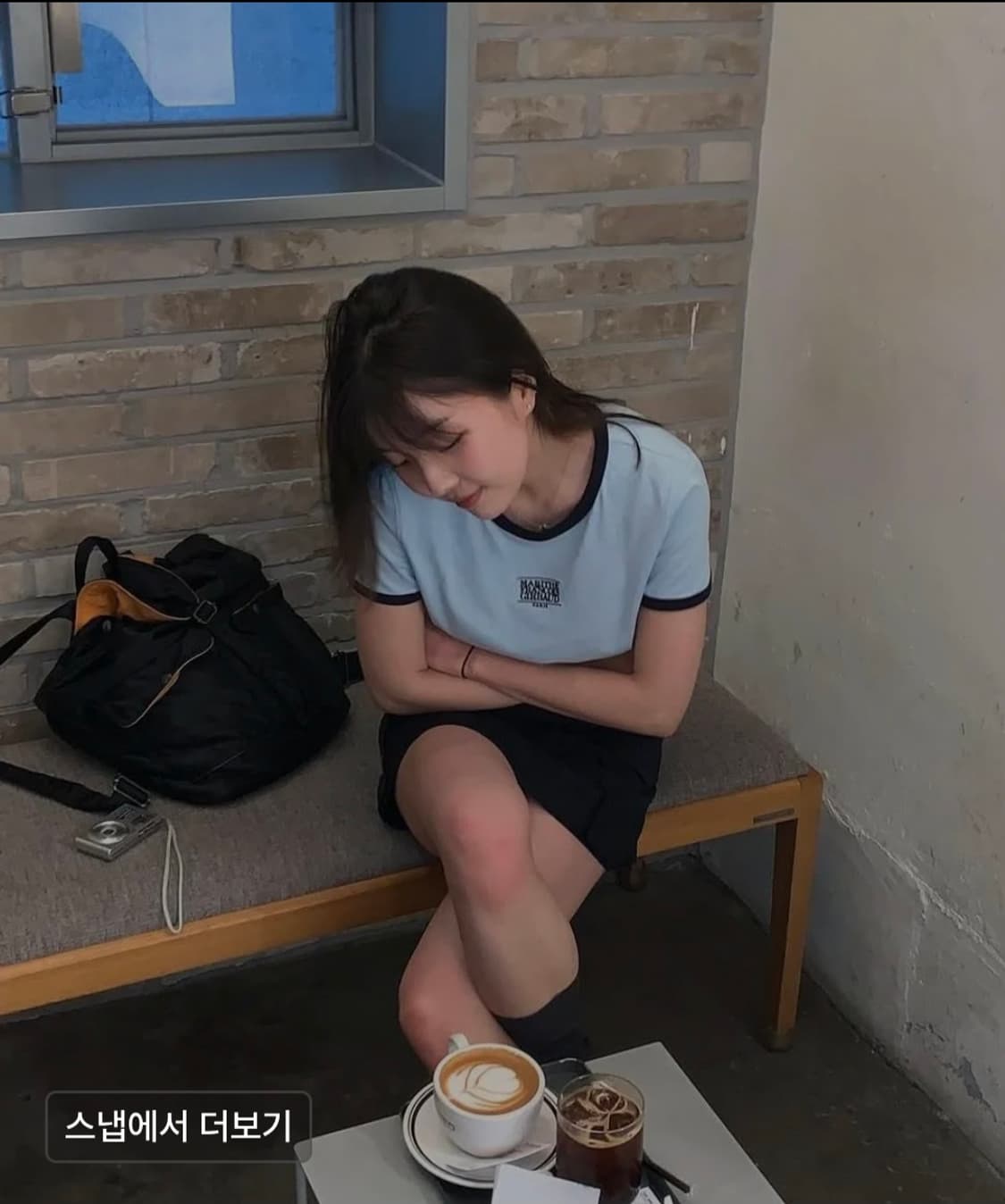 [정품/택달린새상품] 마리떼 로고 크롭티 네이비 M 판매합니다 상품이미지2