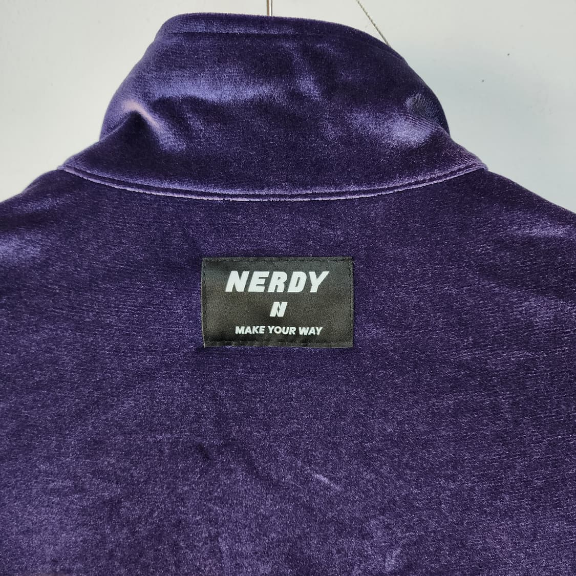 널디 벨벳 트랙 자켓 퍼플 상품이미지5