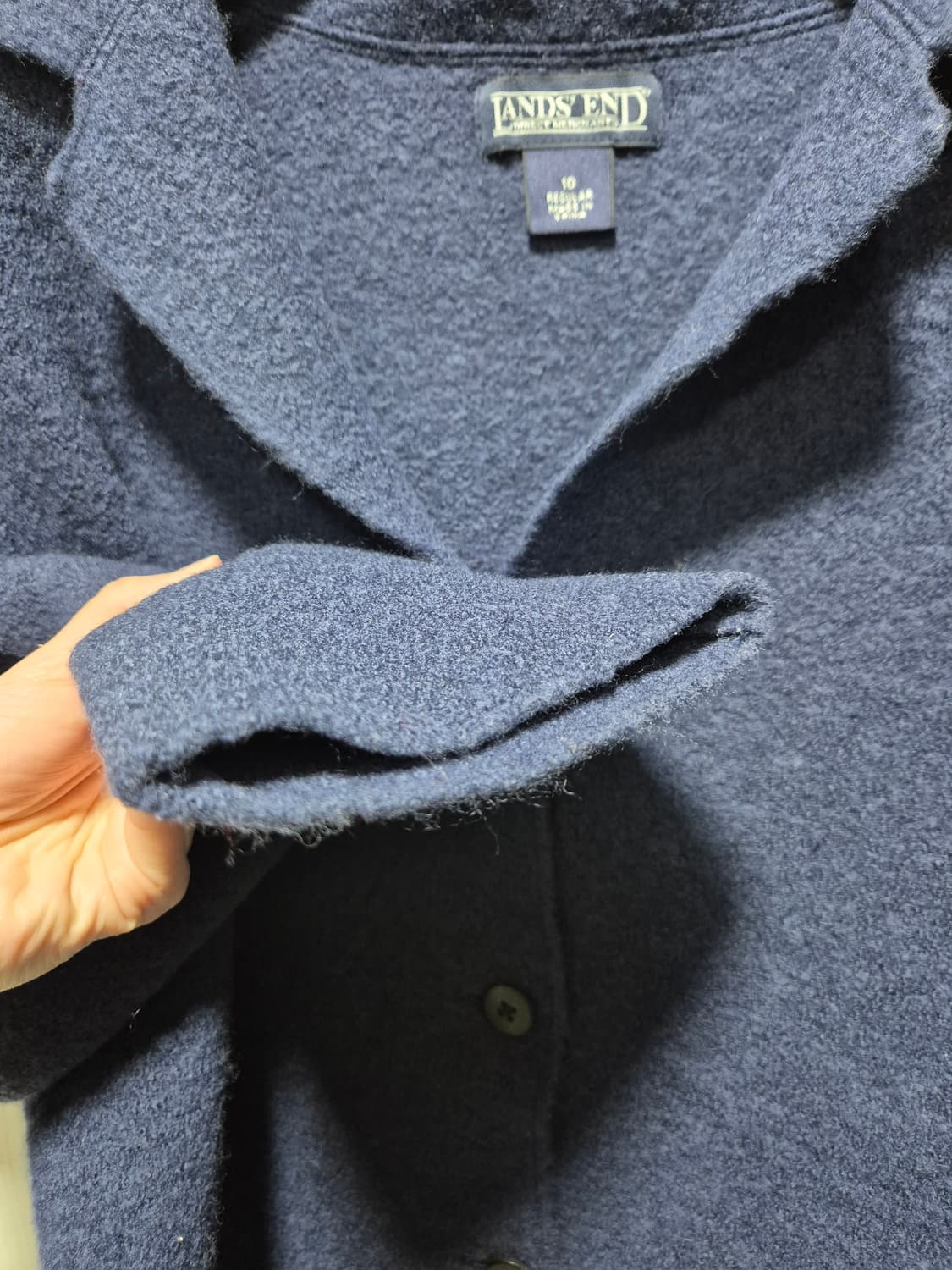 (세일)VTG.랜즈엔드 네이비블루 압축울 자켓 상품이미지7