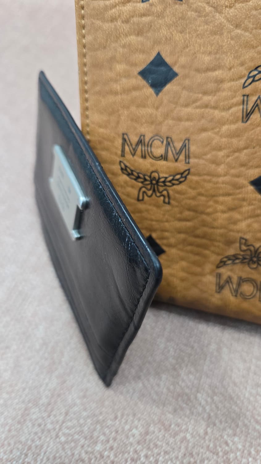 넘버링 1050- 크랙 레더 카드 홀더 블랙/실버 상품이미지8