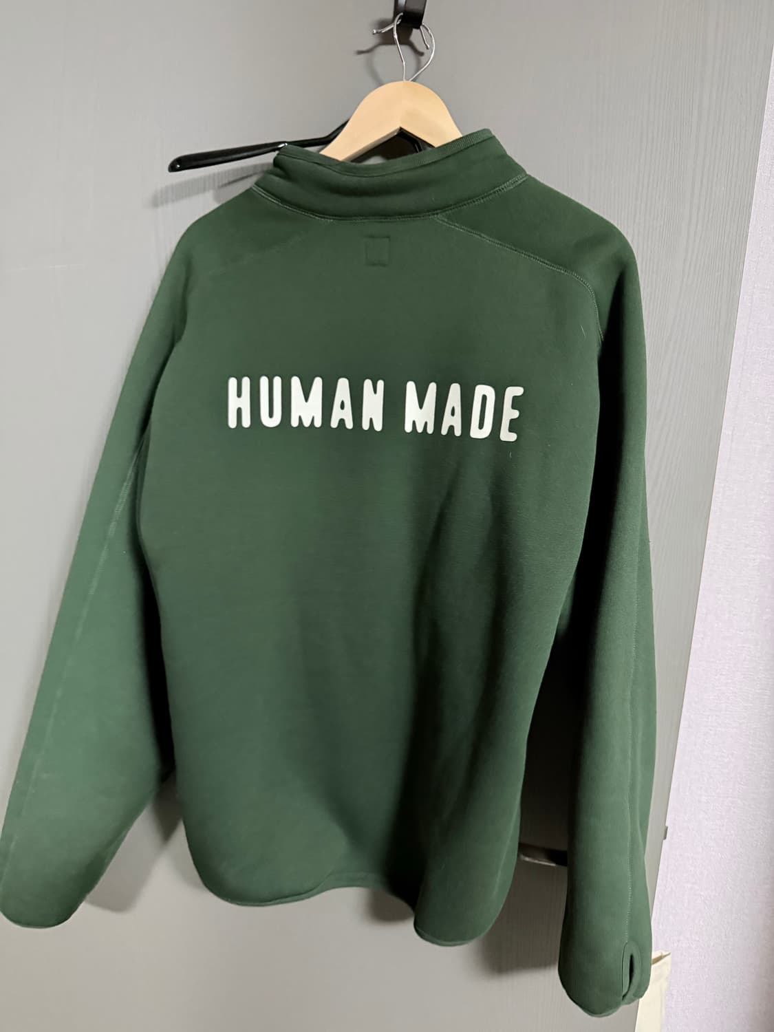 XL) 휴먼메이드 하프집 스웻 그린 상품이미지2