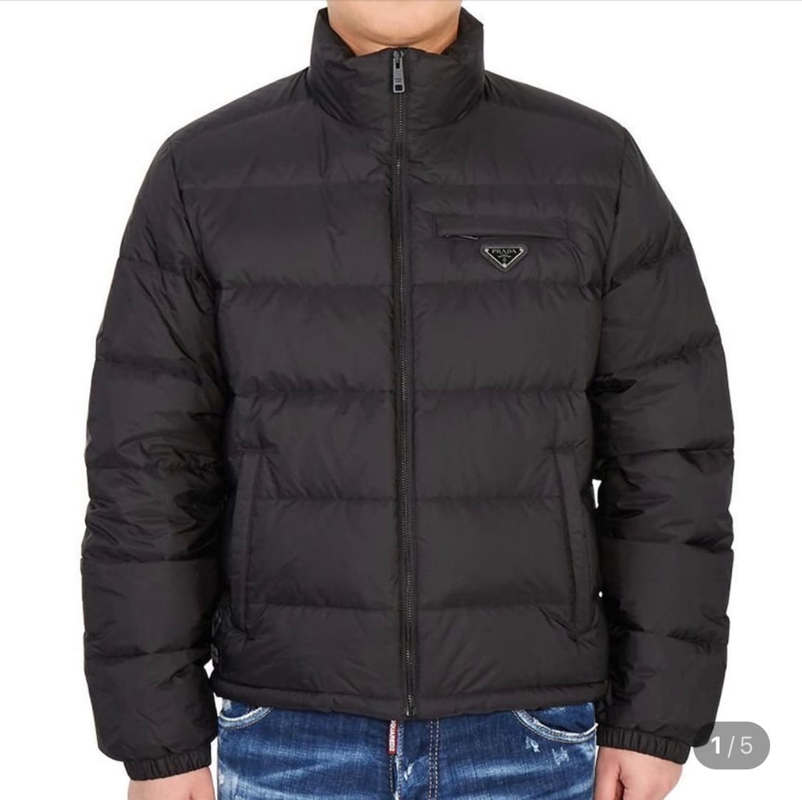 프라다패딩 체스트 로고 하이넥  상품이미지2