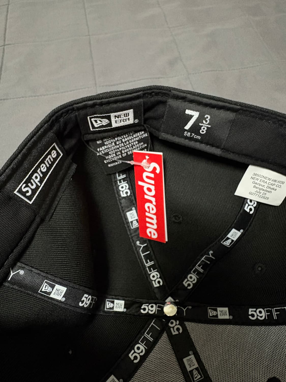 25FW 슈프림 뉴에라 박스로고 캡 7 3/8 상품이미지3
