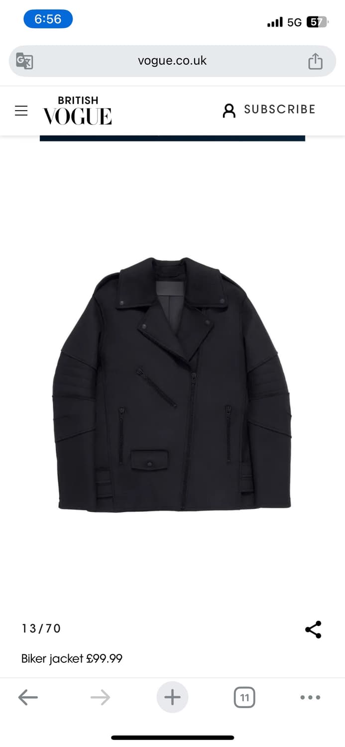 알렉산더왕 H&M 콜라보 울 바이커 자켓 상품이미지2