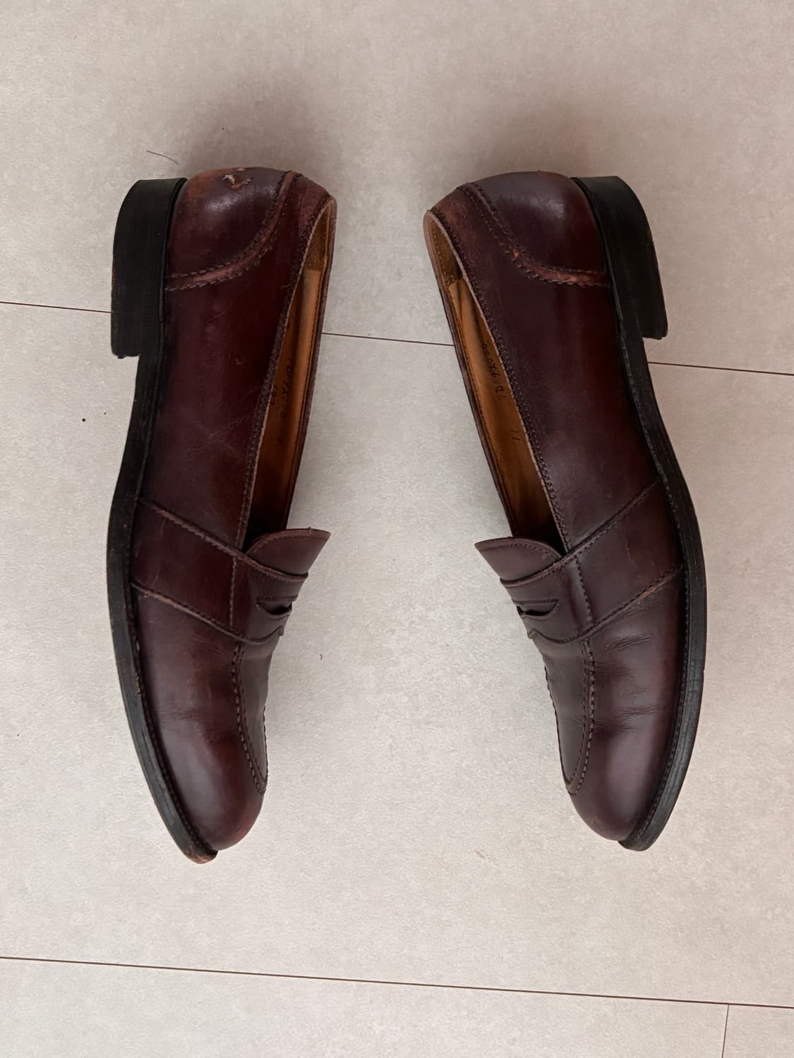 빈티지 알든 683 페니로퍼 290 - 버건디 카프스킨 상품이미지5