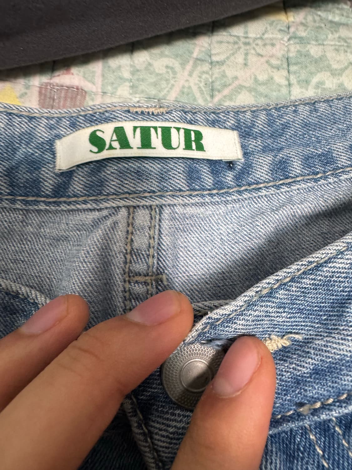 SATUR 세터 비날레스 레트로 워시드 데님 뉴트로 블루 청바지 상품이미지2