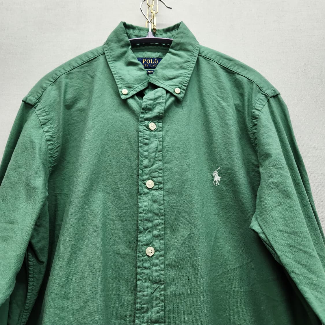 QR택 폴로 랄프로렌 로고 클래식핏 셔츠 S(M~L) 상품이미지2