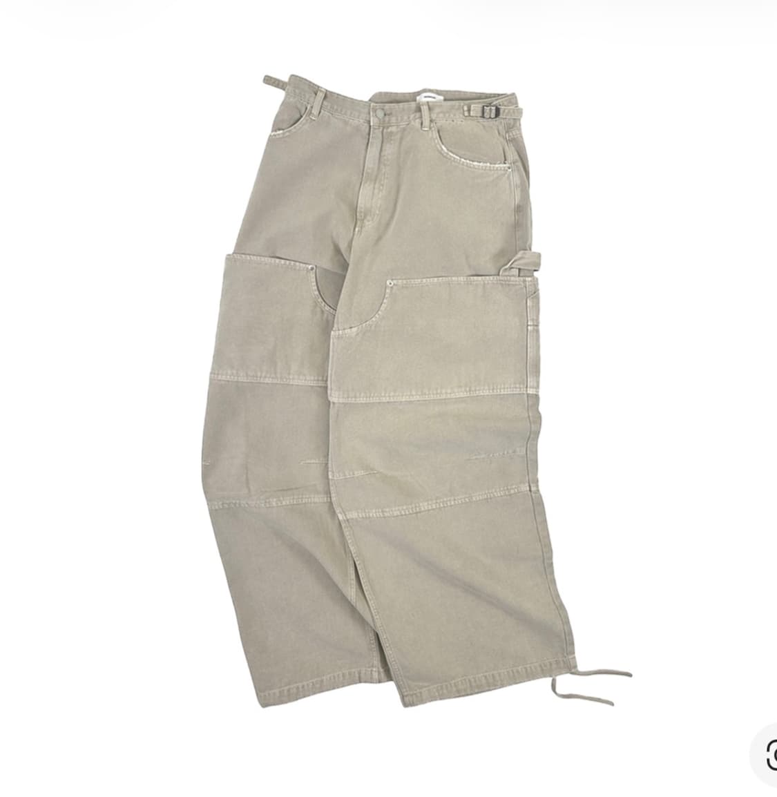 정가이하) 논노드 더블니 커버 팬츠 2사이즈 베이지 상품이미지1