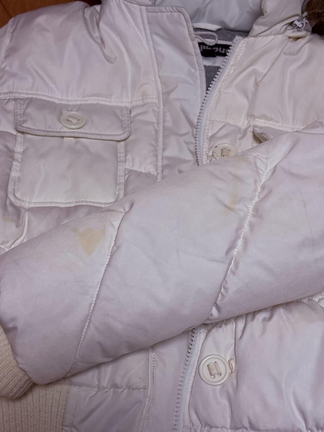 미국 빈티지 y2k 퍼 후드 패딩 m 상품이미지4