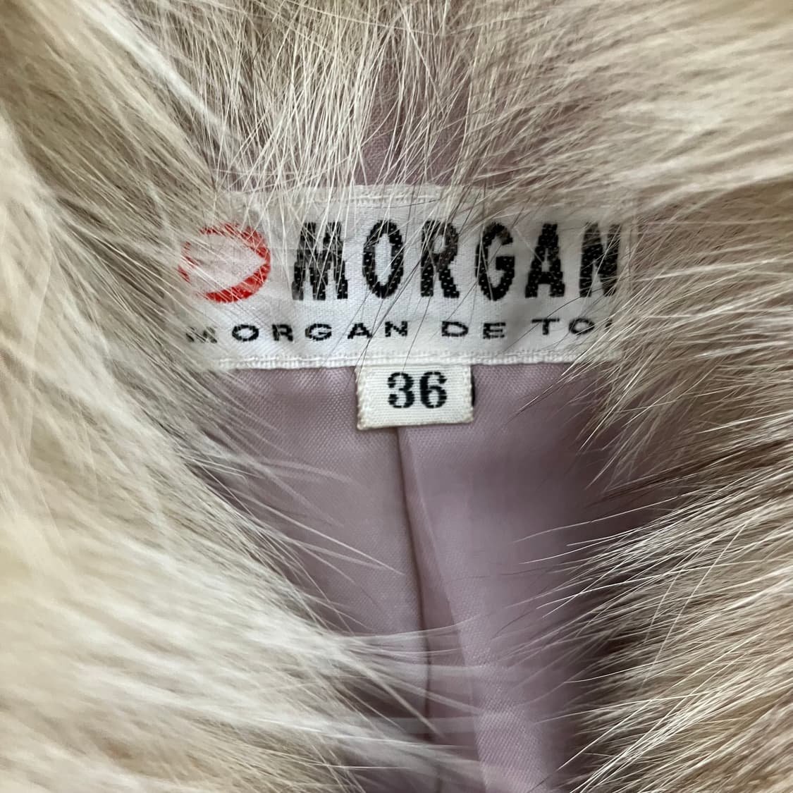 모르간 베이지 퍼 카라 스웨이드 자켓 36 상품이미지3