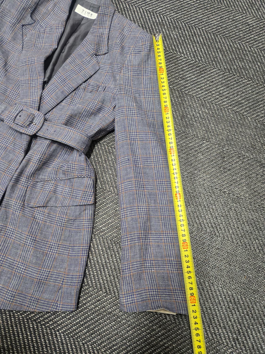 한섬 타임 TIME 체크 벨트 자켓 마93%자켓 상품이미지8