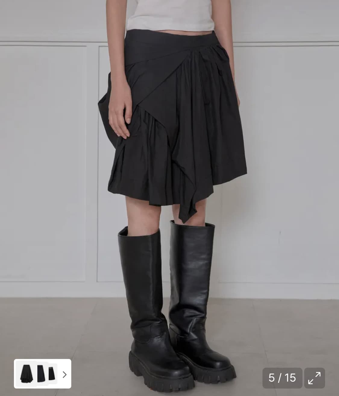 플레어업 드레이프 스커트  상품이미지1