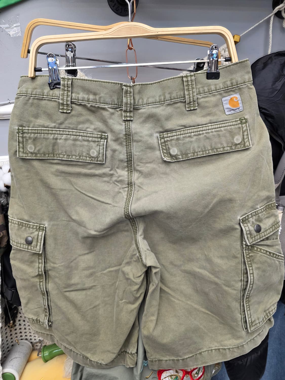 칼하트 카고 반바지 relaxed fit 34 카키 상품이미지4