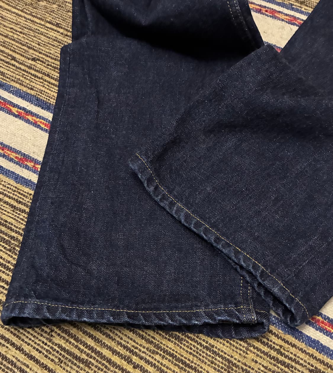 (32~33)유니온블루 5포켓 원워시 셀비지 데님 청바지 스트레이트핏 상품이미지4