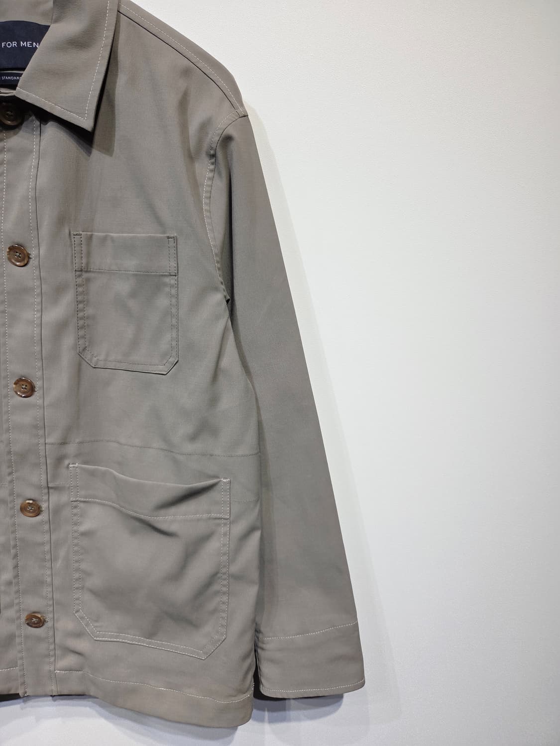 T.I FOR MEN 코튼 셔츠 카키_호칭48(100) 상품이미지4