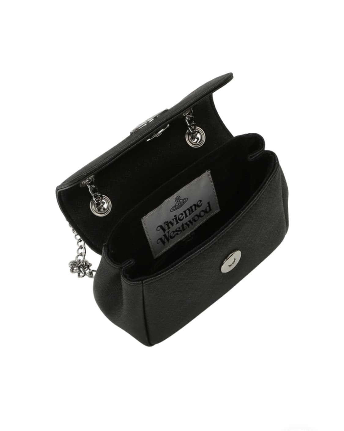비비안 웨스트우드 사피아노 바이오그린 스몰 퍼스 크로스백 블랙 상품이미지2
