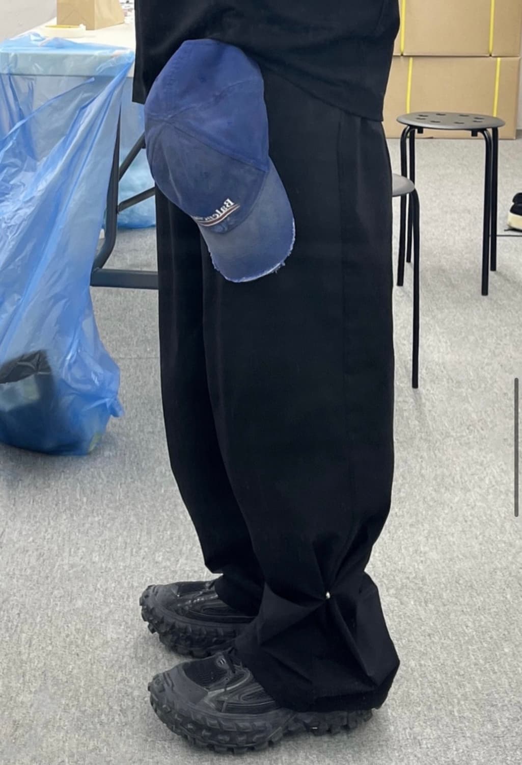 [1]논노드 나일론 라운지 스냅 팬츠 블랙 상품이미지1