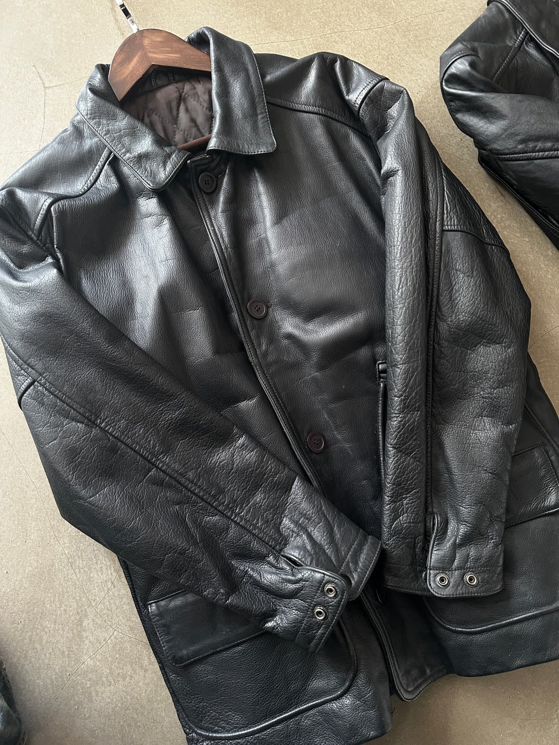 빈티지 양가죽 레더 카코트 상품이미지1