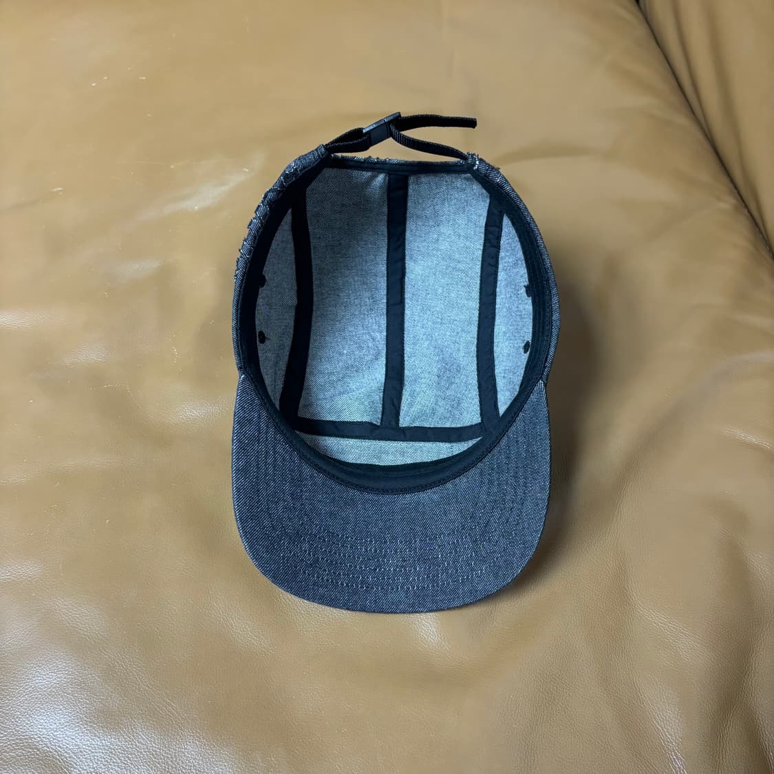 슈프림 캠프캡 모자 박스로고 데님 블랙 상품이미지6