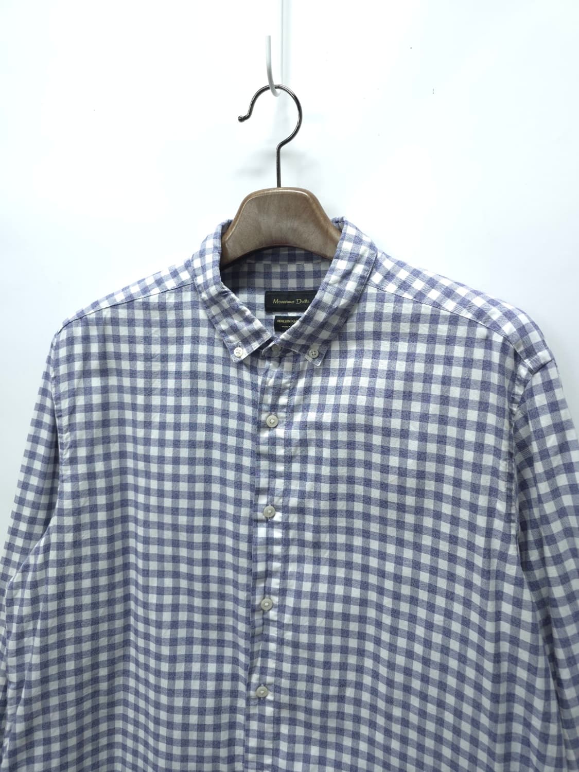 (빅사이즈)마시모두띠 이탈리안 패브릭 체크 봄가을 셔츠 (110~115) 상품이미지3