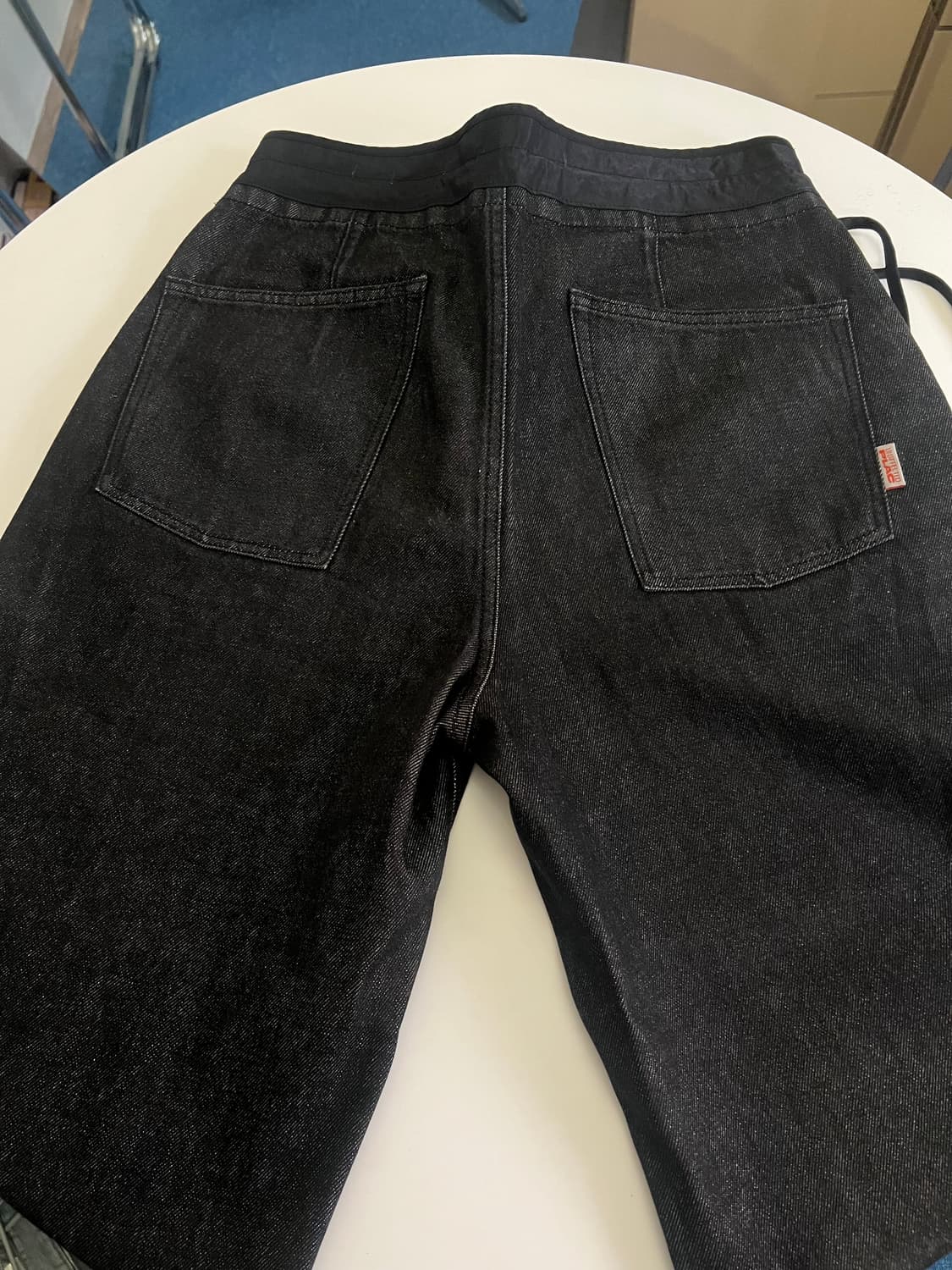 언어펙티드 X 플랙 드로우스트링 루즈 데님 블랙 상품이미지2