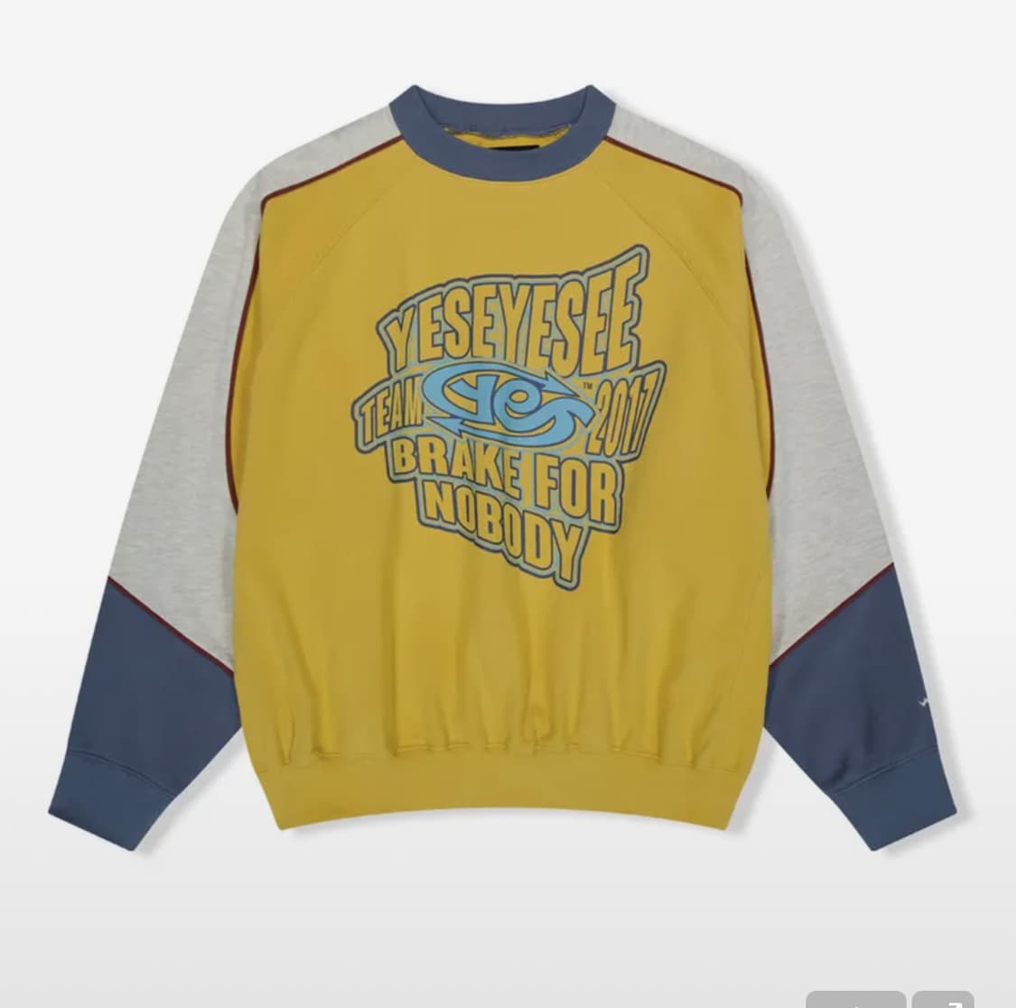 예스아이씨 팀 로고 맨투맨 옐로우 상품이미지1