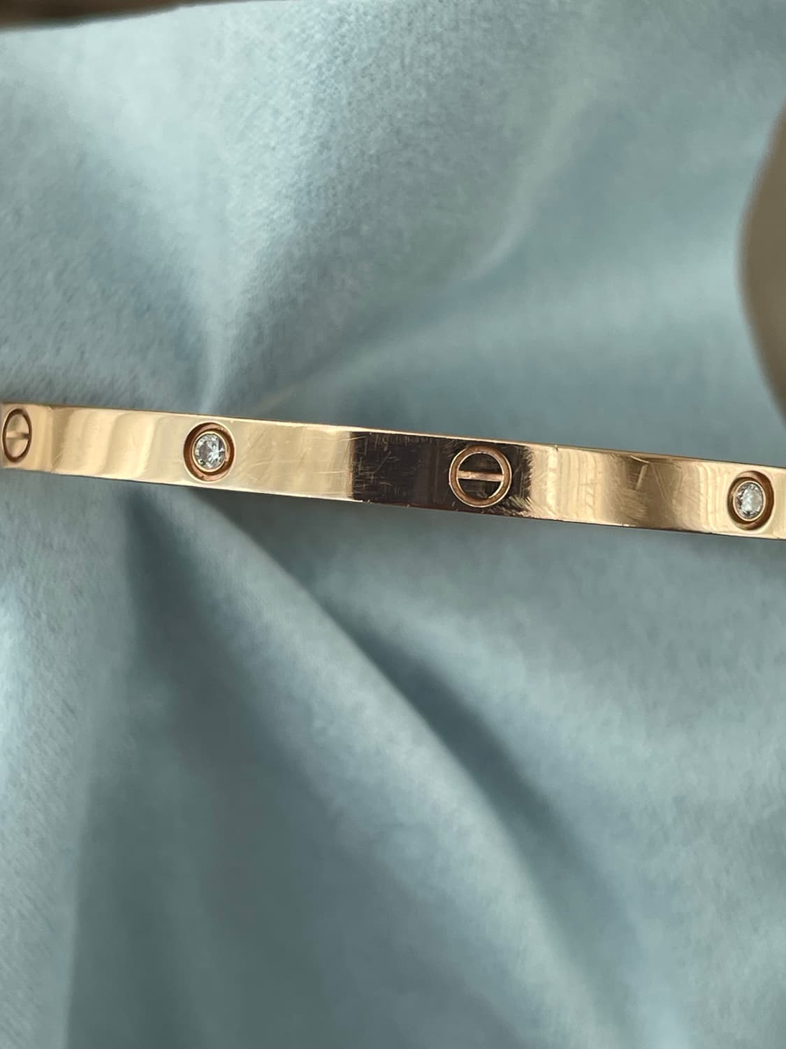 까르띠에 러브 love 팔찌 브레이슬릿스몰핑크골드로즈다이아 6p 16호 상품이미지9