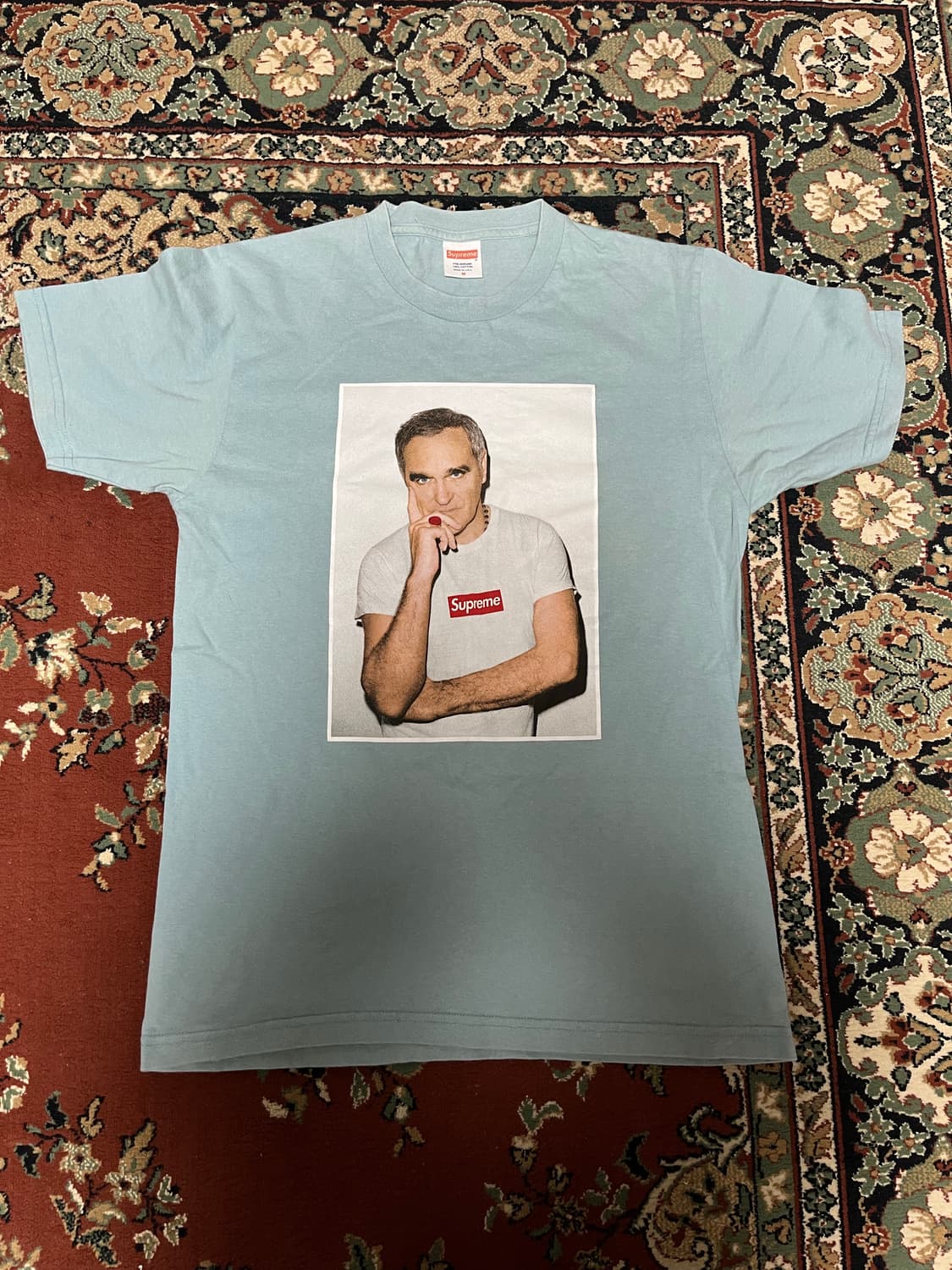 슈프림 모리세이 소라색 티셔츠 M 상품이미지1