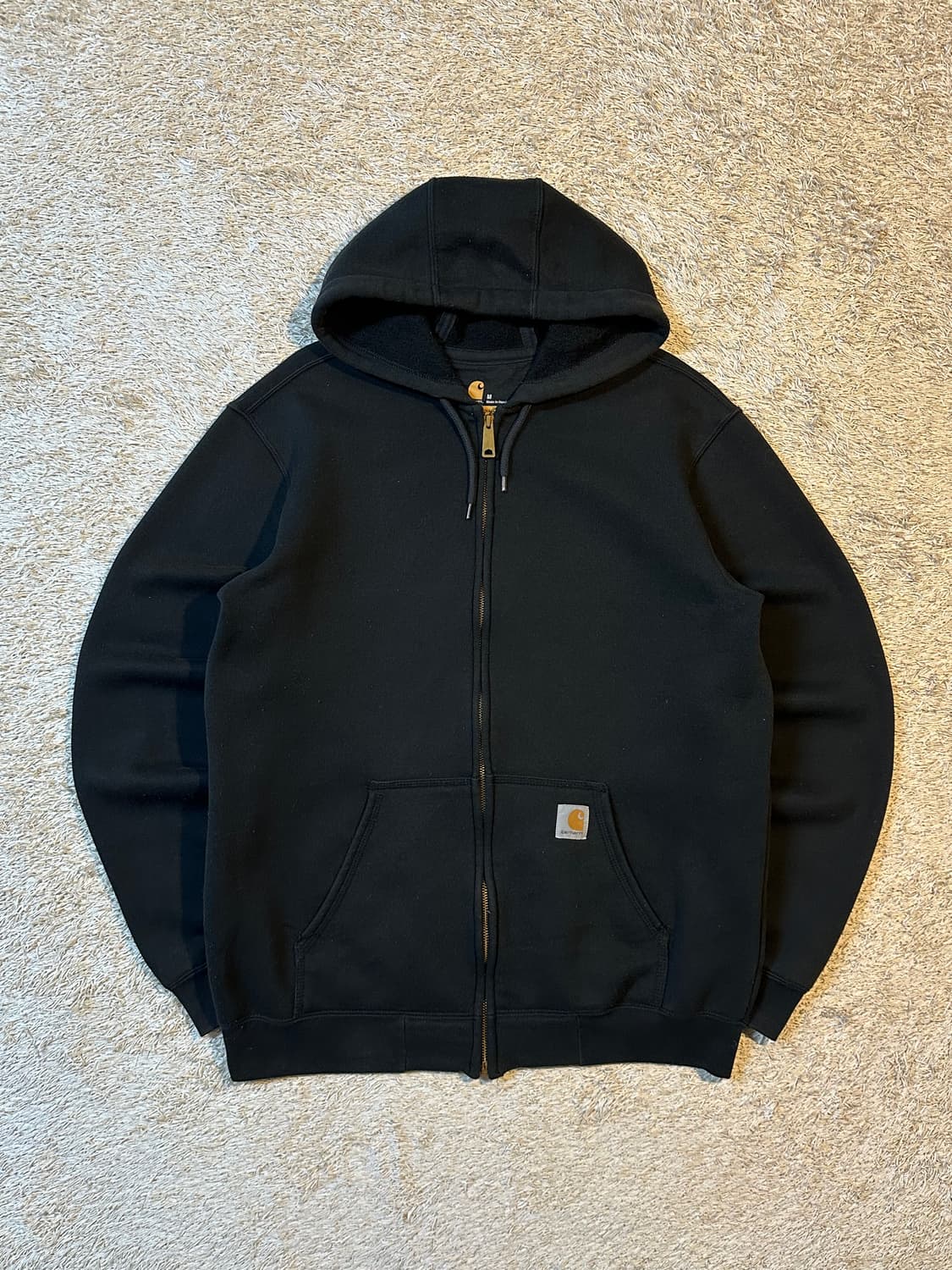 칼하트 CARHARTT 미드웨이트 기모 후드집업 블랙 상품이미지1