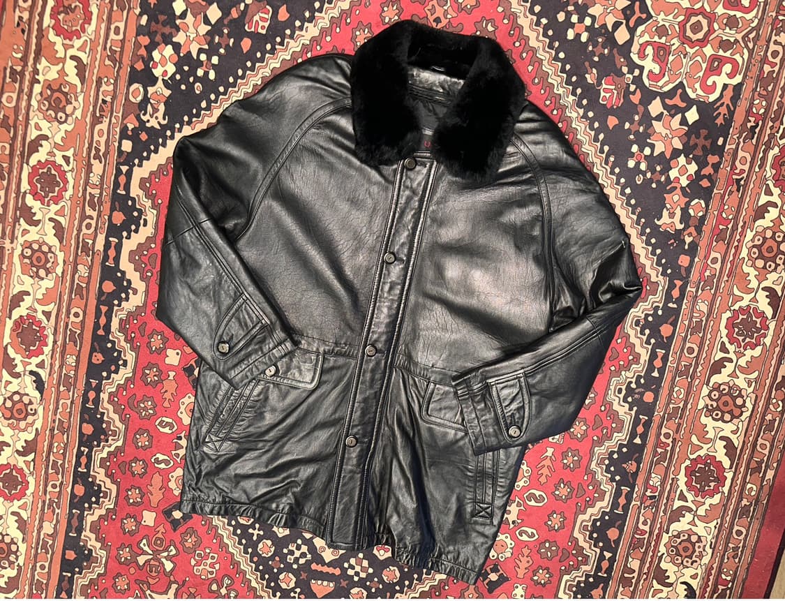 ( XL-2XL ) 가죽하프 양가죽자켓 가죽코트 가죽카코트 레더자켓 상품이미지1