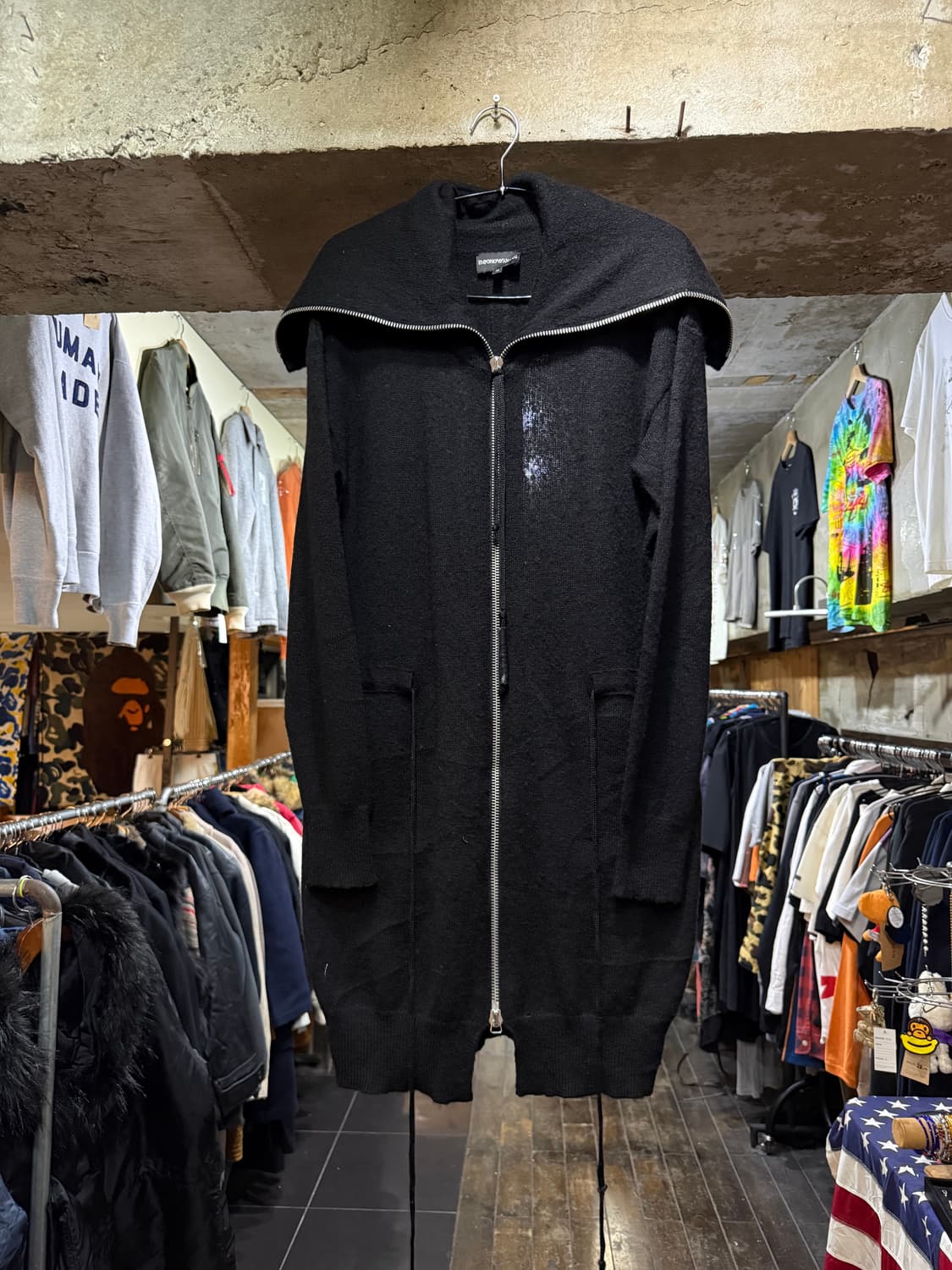 EMPORIO ARMANI 아르마니 2way 오픈 카라 니트집업 상품이미지1