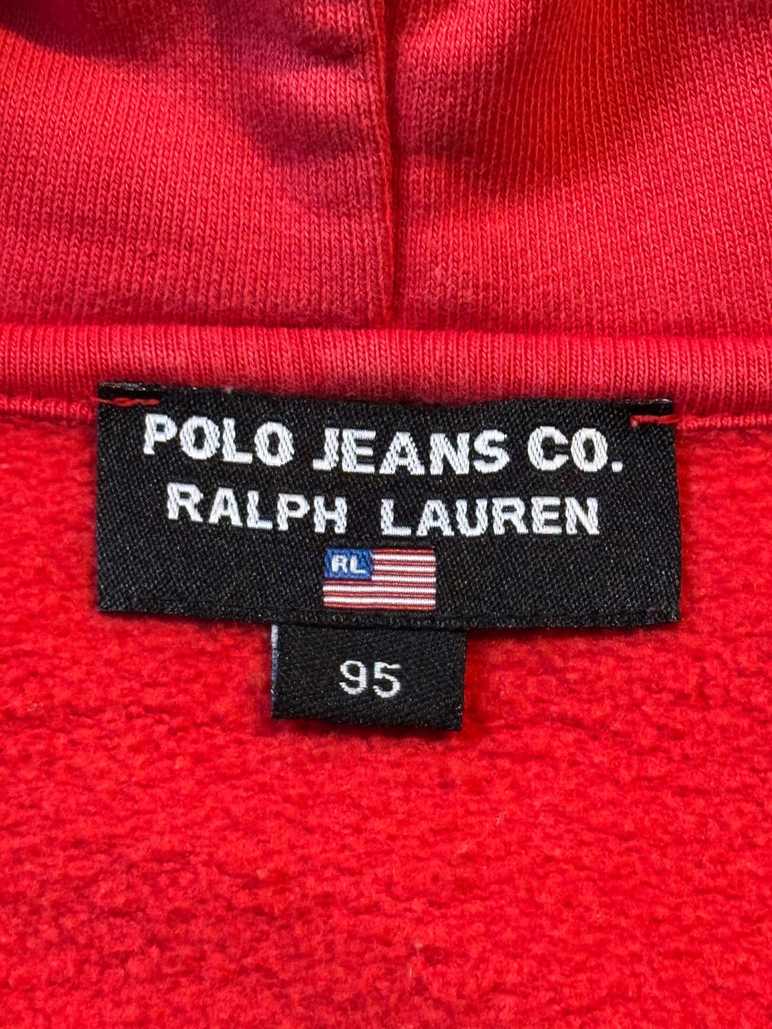 폴로 진스 POLO JEANS 스펠아웃 후드집업 레드 상품이미지4