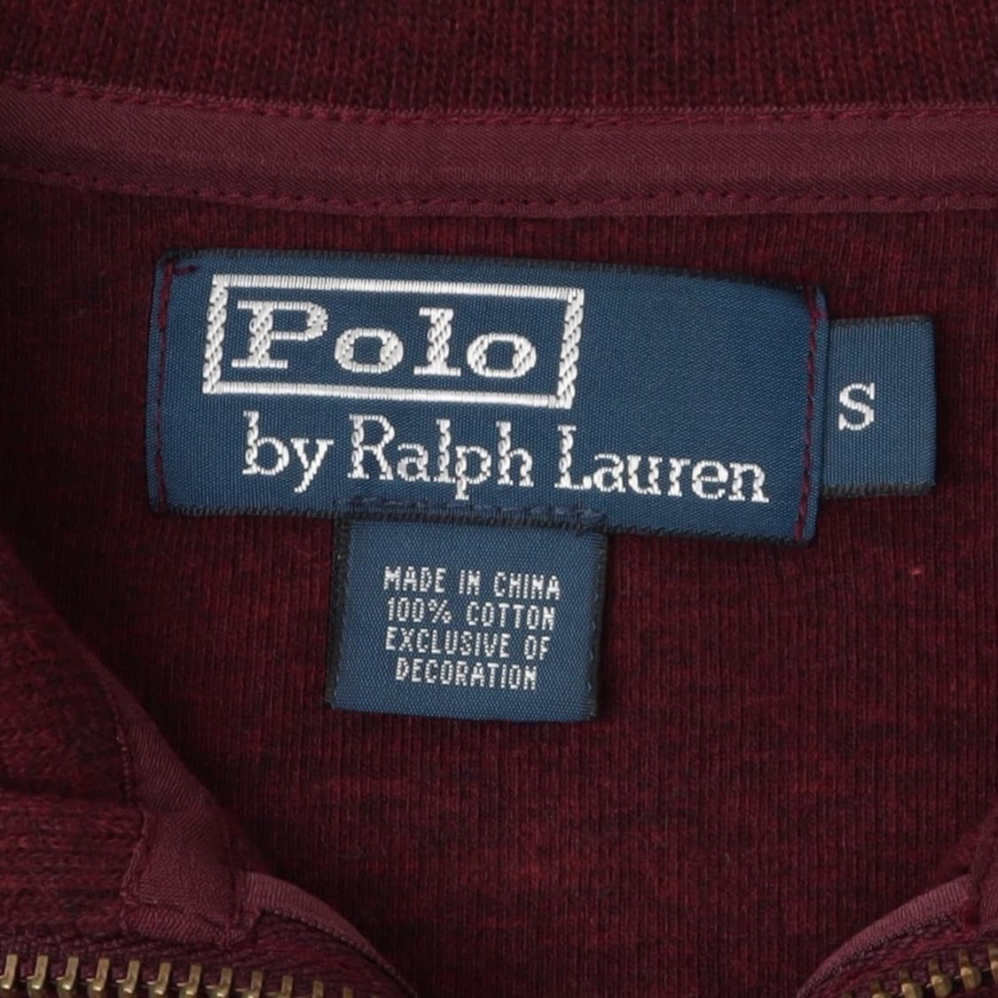 폴로 랄프로렌 버건디 하프집업 코튼 니트 상품이미지8