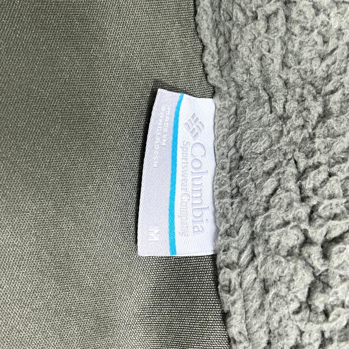 컬럼비아 카키 콤비 플리스 집업 자켓 남성M 상품이미지3