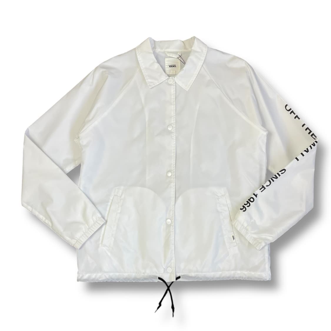 VANS 반스 화이트 안감약기모 나일론 폴리 코치 바람막이 자켓 S 상품이미지1
