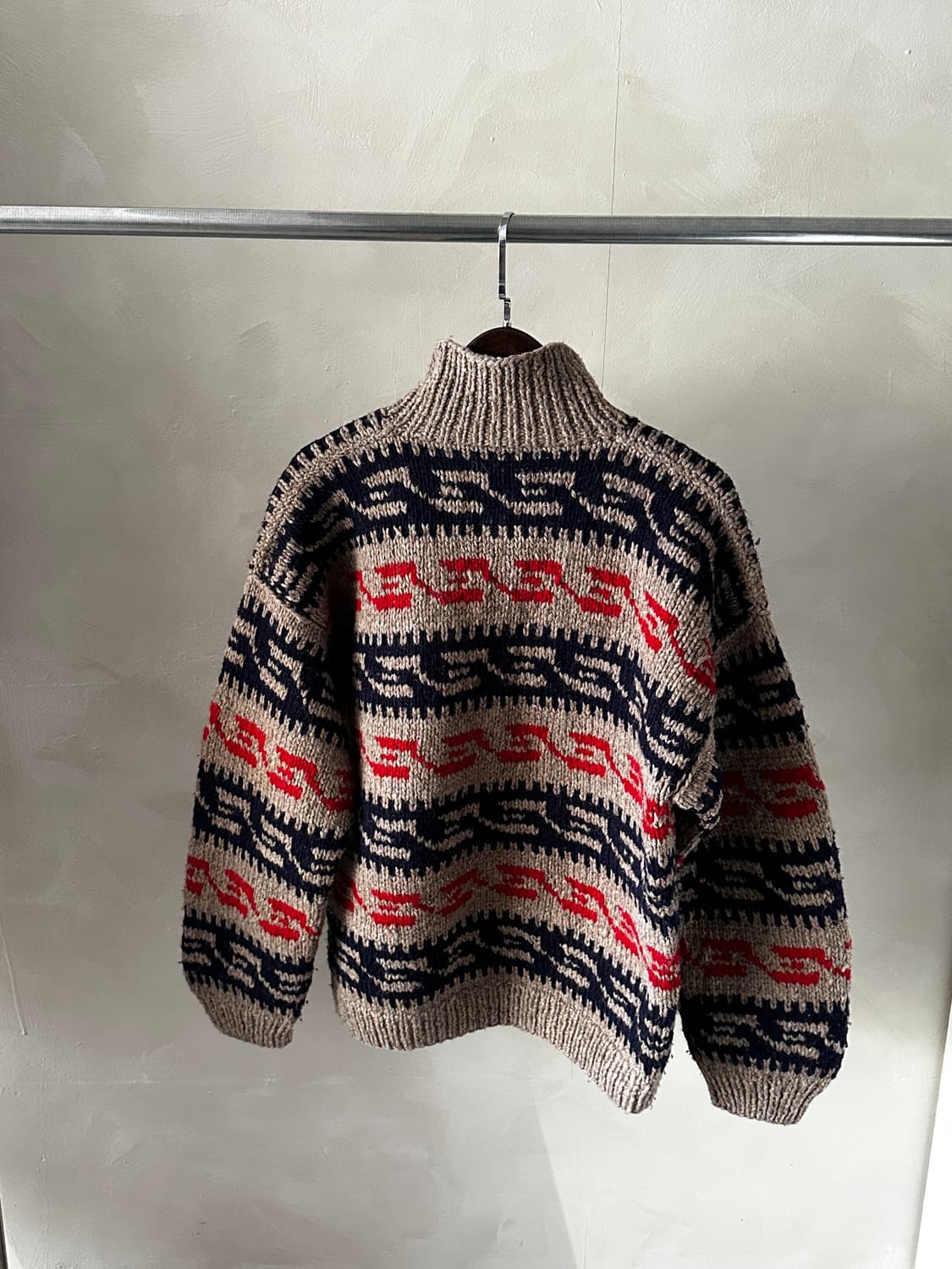 에콰도르 핸드메이드 울 니트 스웨터 코위찬 상품이미지2