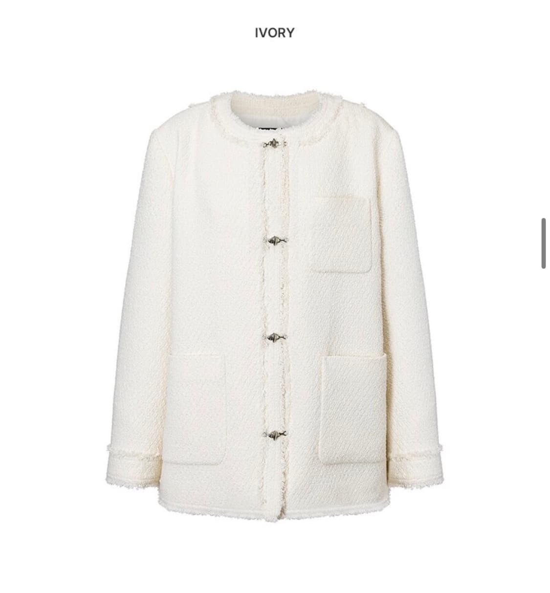 레이브 Trimmed Hook Midi Tweed Jacket 팝니다. 상품이미지2