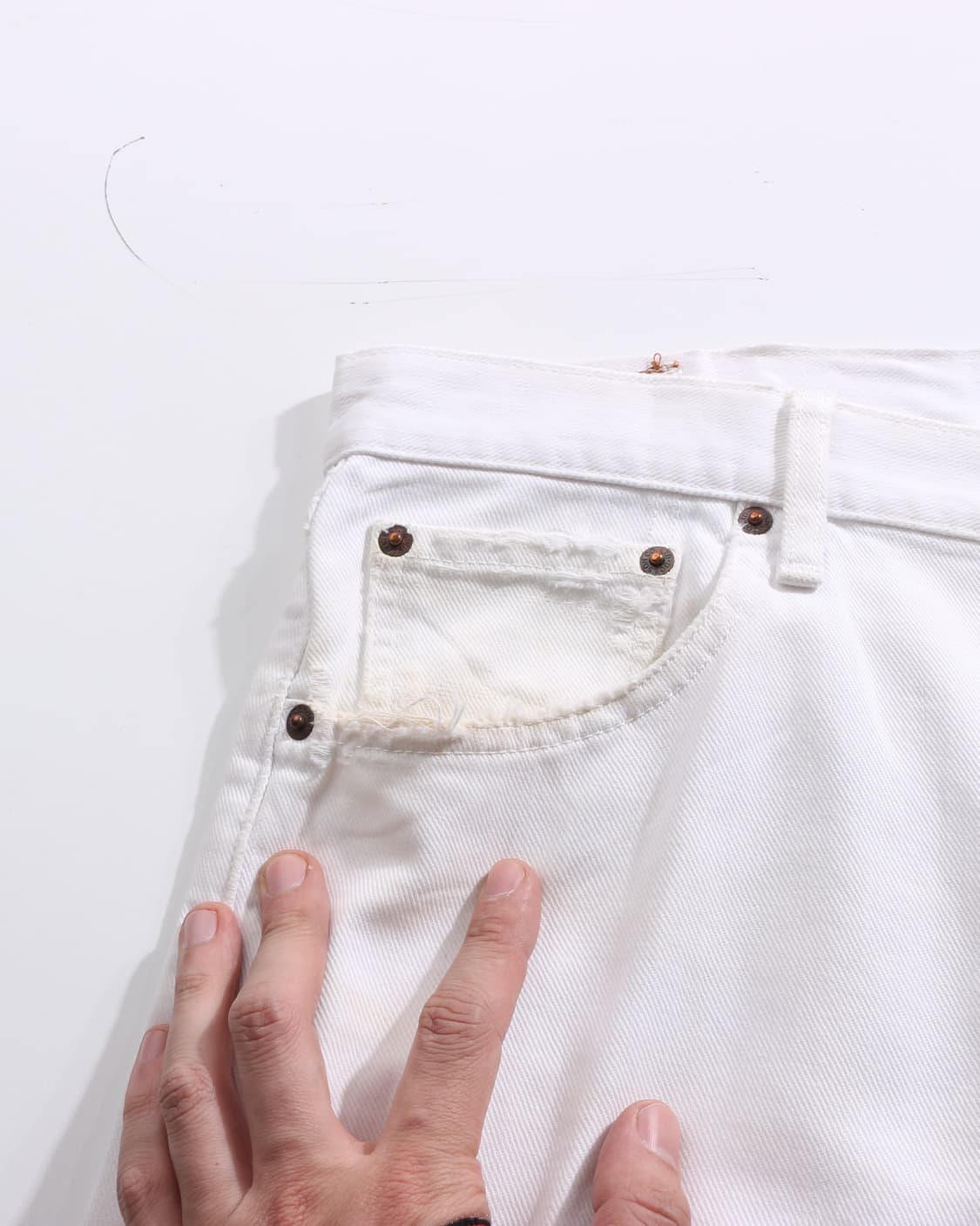 90~00s Bobson Big White Jeans 상품이미지6