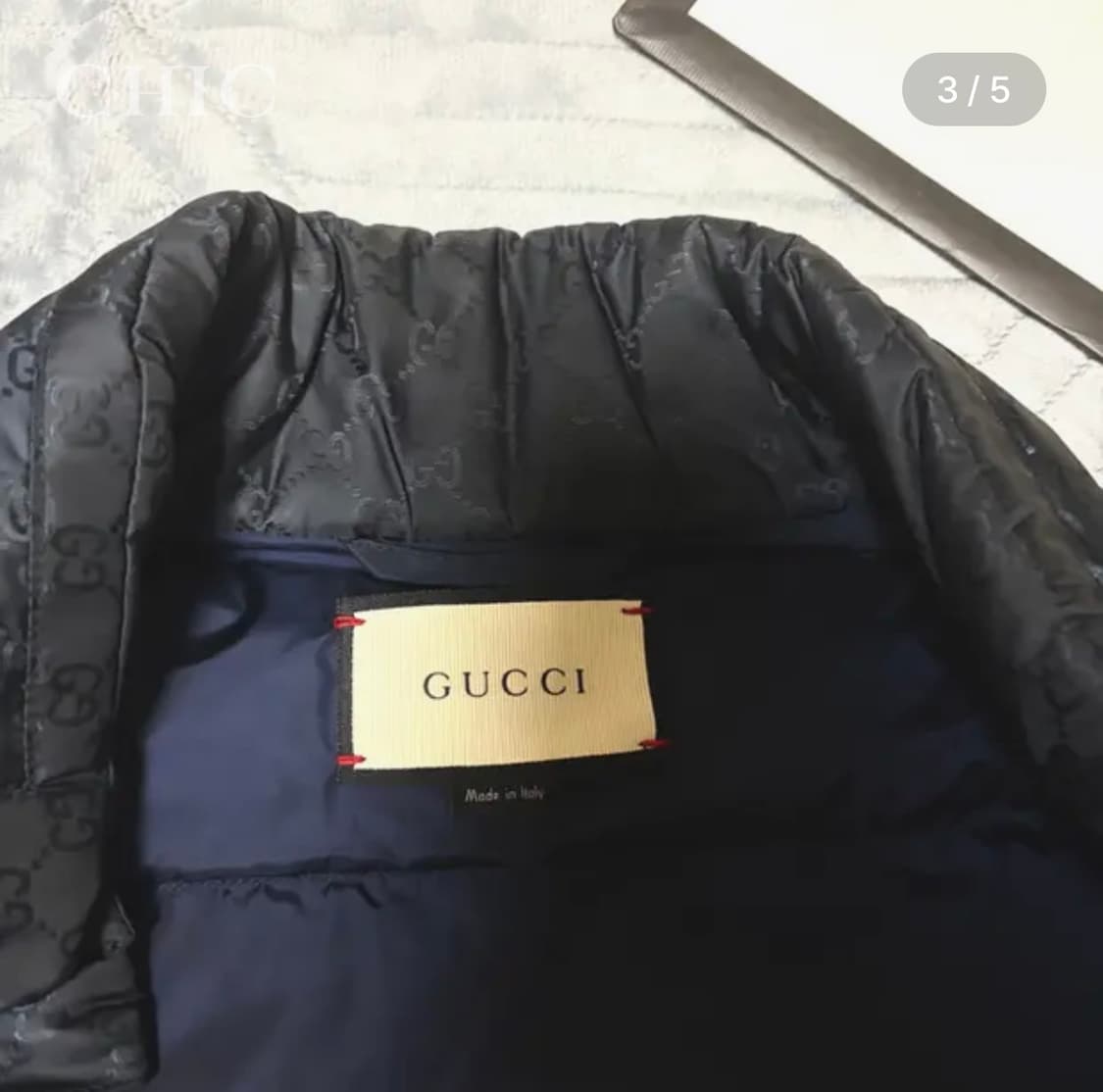 구찌 나일론 GG 수프림 캔버스 패딩 (블랙, 한정판) 상품이미지3