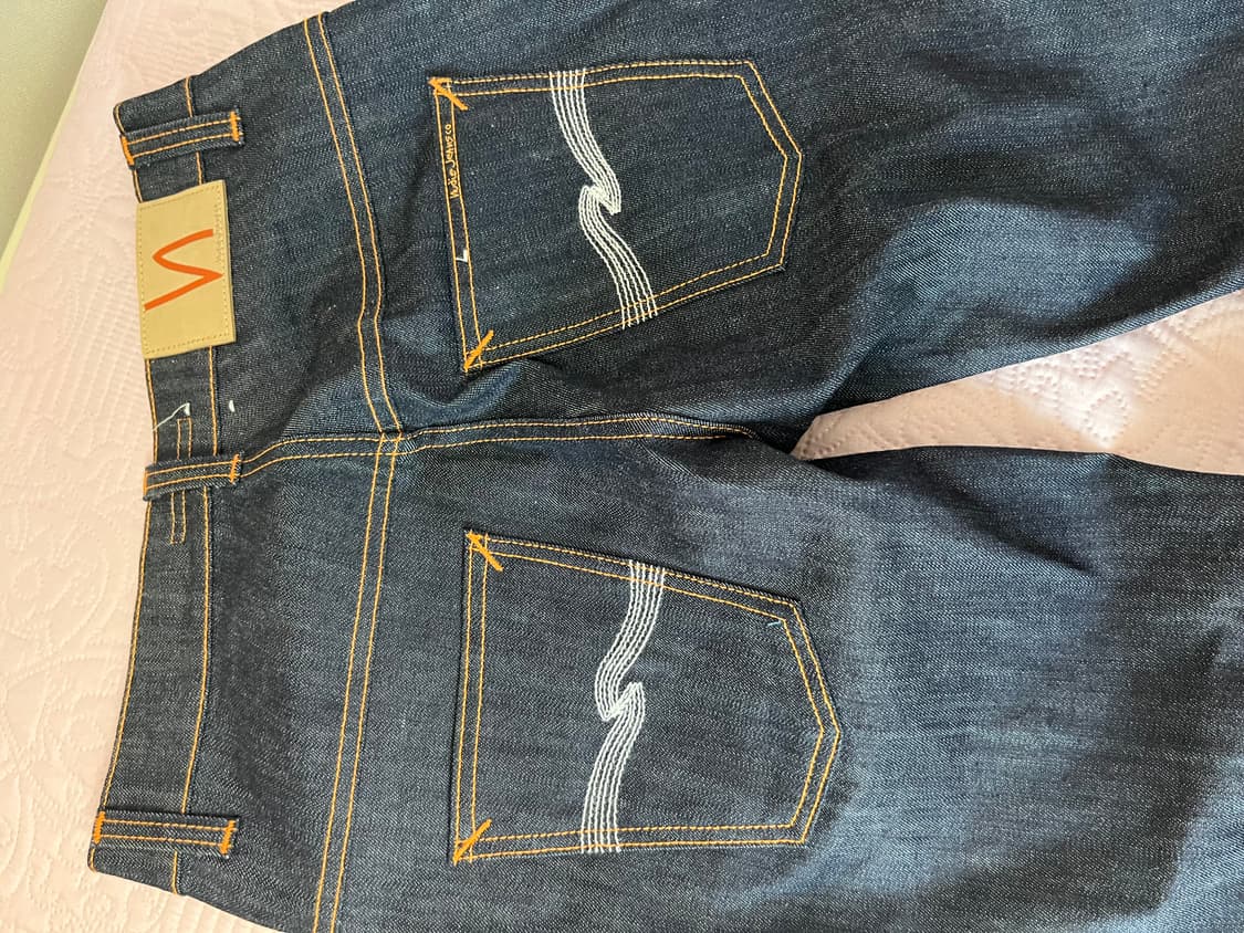 누디진 씬핀 셀비지 데님 생지진 상품이미지8