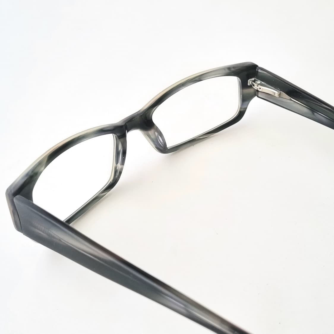 데드스탁 시크한 그레이 마블 직사각형 뿔테 안경테 614 상품이미지3