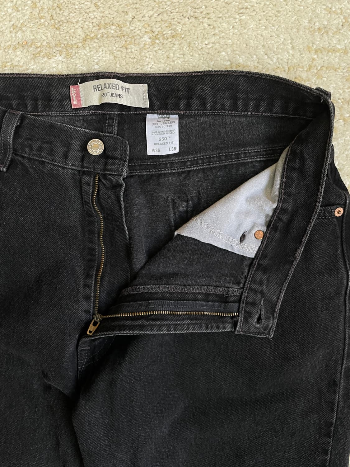 [36] 00s 리바이스 550 Levis 빈티지 흑청바지 데님 상품이미지3