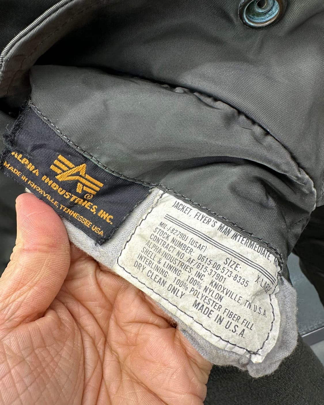 (XL)90'S ALPHA M-65 항공자켓-M1986 상품이미지7