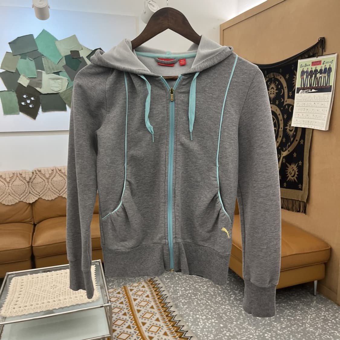 푸마 빈티지 Y2K 러블리힙 드레이프 셔링 후드집업 M C11154 상품이미지3