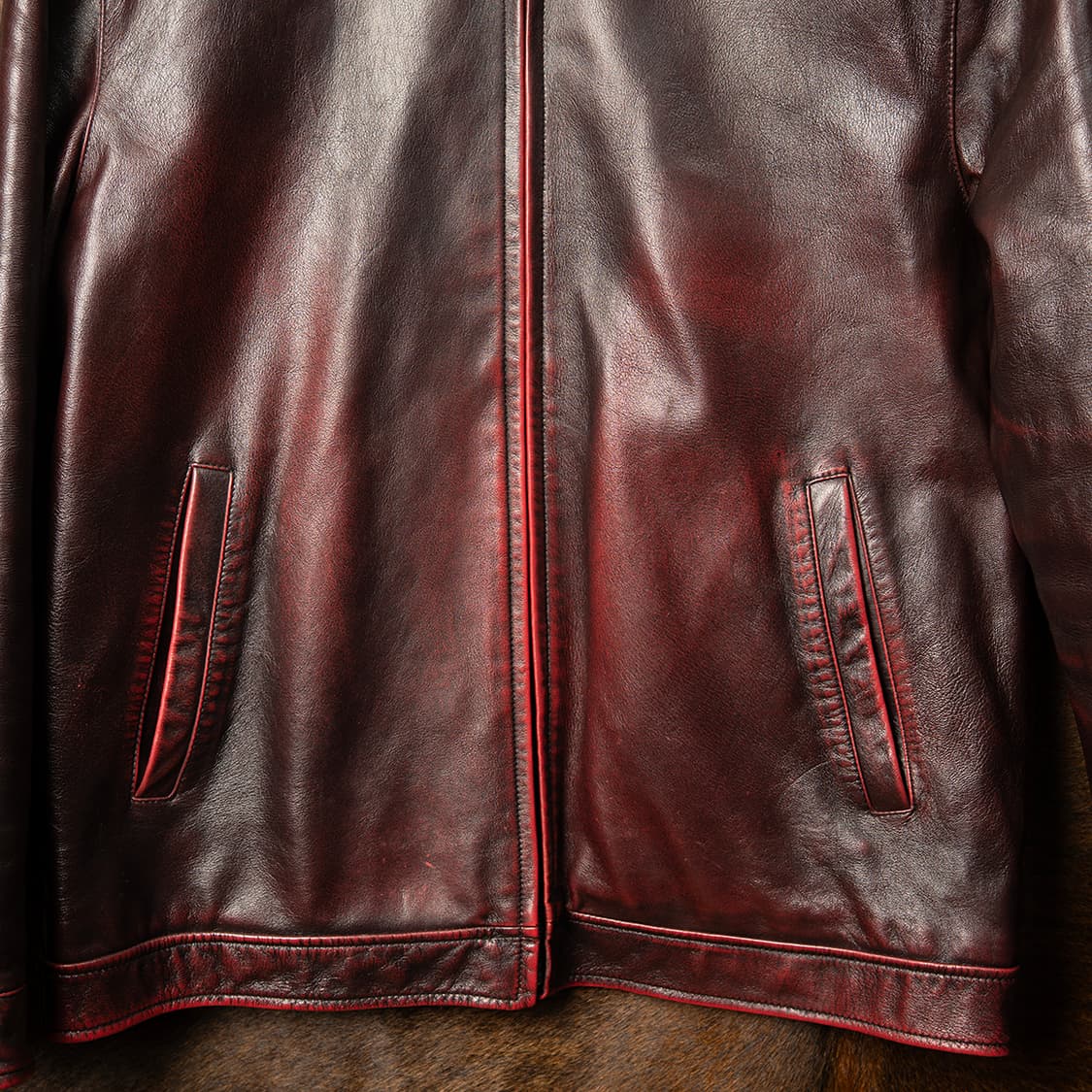 [105] 90s~ SORDOPA 소르도파 스티어하이드 레더자켓  상품이미지3