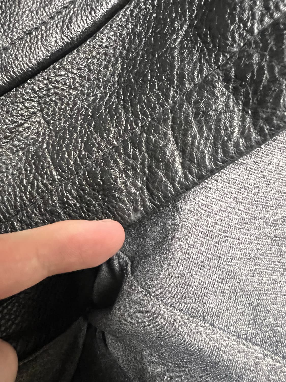 Perry Ellis Black Leather Car Coat 상품이미지10